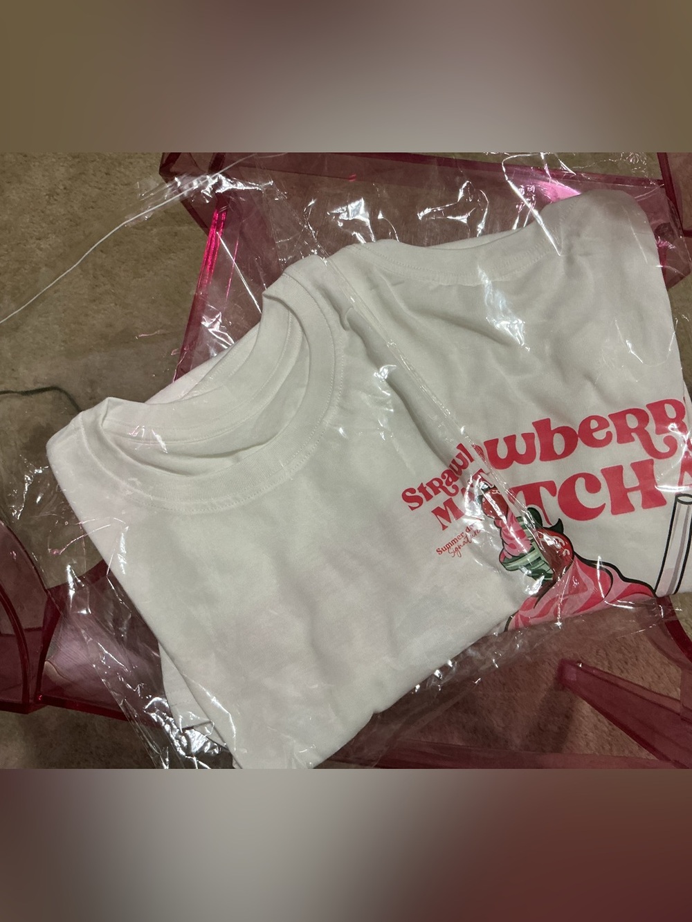 Women’s Strawberry Matcha Graphic Tee - NWOT - Picture 3 of 3
